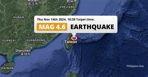 list of earthquakes in taiwan